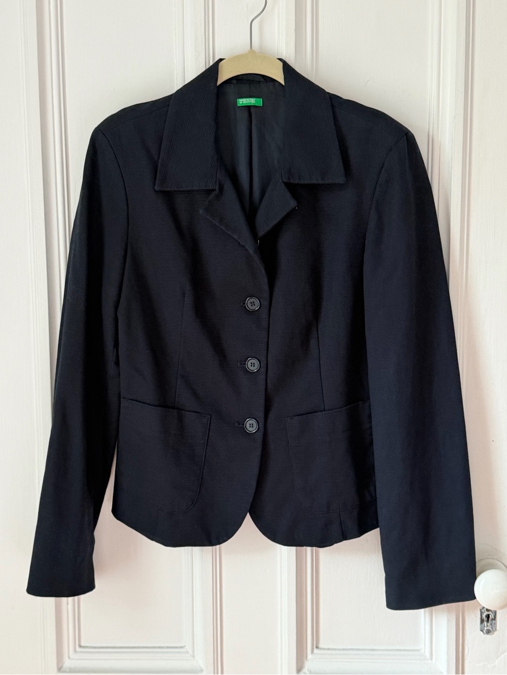 Women’s Made in Italy of Benneton Classic Button Front Cotton Lined Blazer Size8
